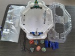 Beyblade burst stadium with beyblades