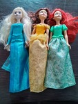 640: Elsa, Ariel, Belle barbie dolls