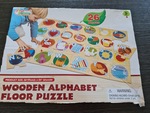 Wooden alphabet 26 piece floor puzzle