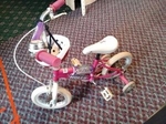 Pink Bike with trainer wheels