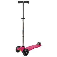 1064: Red Three wheel scooter