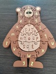 501: Brown bear Alphabet puzzle