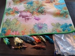 Dinosaur mat and dinosaurs