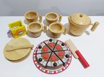 Wooden Tea and Cake Set