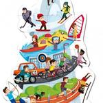 Janod- Giant Puzzle Multisports