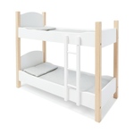Wooden Doll Bunk Bed & 2 Dolls
