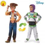 Woody to Buzz Lightyear Reversible Costume PC (3-5 yrs) 