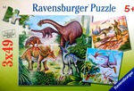 Dinosaur puzzles 3 x 49 pcs 