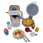 Wooden Coffee Machine and Waffle Maker ML