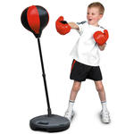 Kids Speed Ball Stand Punching Boxing Bag & Glove Set  PC 