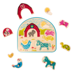 B. Animal Barnyard Wooden Peg Puzzle PC