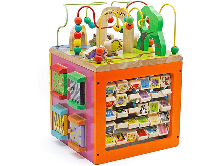 B182: Wooden Activity Cube PC