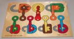 Key & Lock Wooden Peg Puzzle