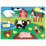 Melissa & Doug Farm Animals Peg Puzzle