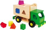 Sort and Tip Wooden Garbage Truck Shape Sorter ML