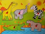 African animals peg puzzle 