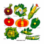 Vegetable Wooden Peg Puzzle