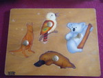 AUSTRALIAN ANIMALS Knob Inset Puzzle