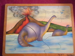 DINOSAURS WITH VOLCANO Puzzle