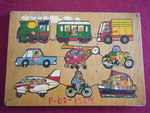 TRANSPORT WITH PEOPLE Peg Inset Puzzle