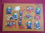 FIREMEN Peg Inset Puzzle