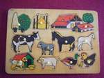 FARM ANIMALS Peg Puzzle