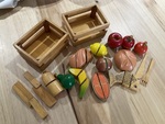 Wooden Food Cut Thru Set