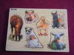 PET ANIMALS Peg Inset Puzzle