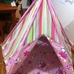 Teepee Tent Pink Stripe Fairy Design