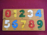 NUMERAL Peg Inset Strip Puzzle