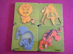 ANIMALS Puzzles - set of 4