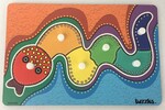 Rainbow Serpent: 6-piece peg puzzle