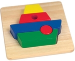 Chunky wooden boat puzzle 