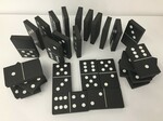 Jumbo black & white dominoes