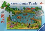 Fun at the Lake: 2x 20-piece puzzles