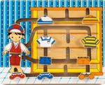 Inside his wardrobe: sliding maze puzzle