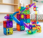 Magnetic Tiles with Ball Run Extension - Learn & Grow