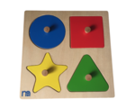 Shapes - chunky peg 4-piece puzzle