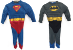 Batman & Superman costume (reversible):  SIZE 3-5 years