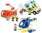 Emergency Services Set - Happyland Lights and Sounds Ambulance, Fire and Police