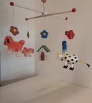 Wooden nursery mobile