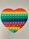 Rainbow heart fidget popper