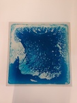Blue liquid sensory floor tile