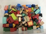 Box of Mixed Wooden Blocks