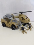 Army Soldiers, Car and Helicopter