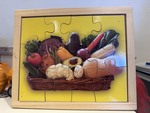 Wooden Fruit and Vegetable Puzzle