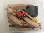 Wooden Train Set w Tracks
