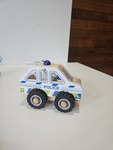 Wooden police car