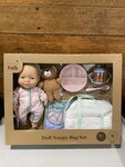 9 Piece Kindred Folk Doll Nappy Bag Set
