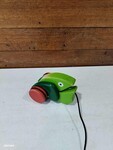 396: RARE Ikea Klappar Groda Frog on Wheels Pull Along Wooden Toy
